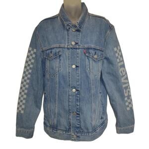 Levi's Men's Motorcross Legend Trucker Racing Jean Jacket Sz L Denim Weathered